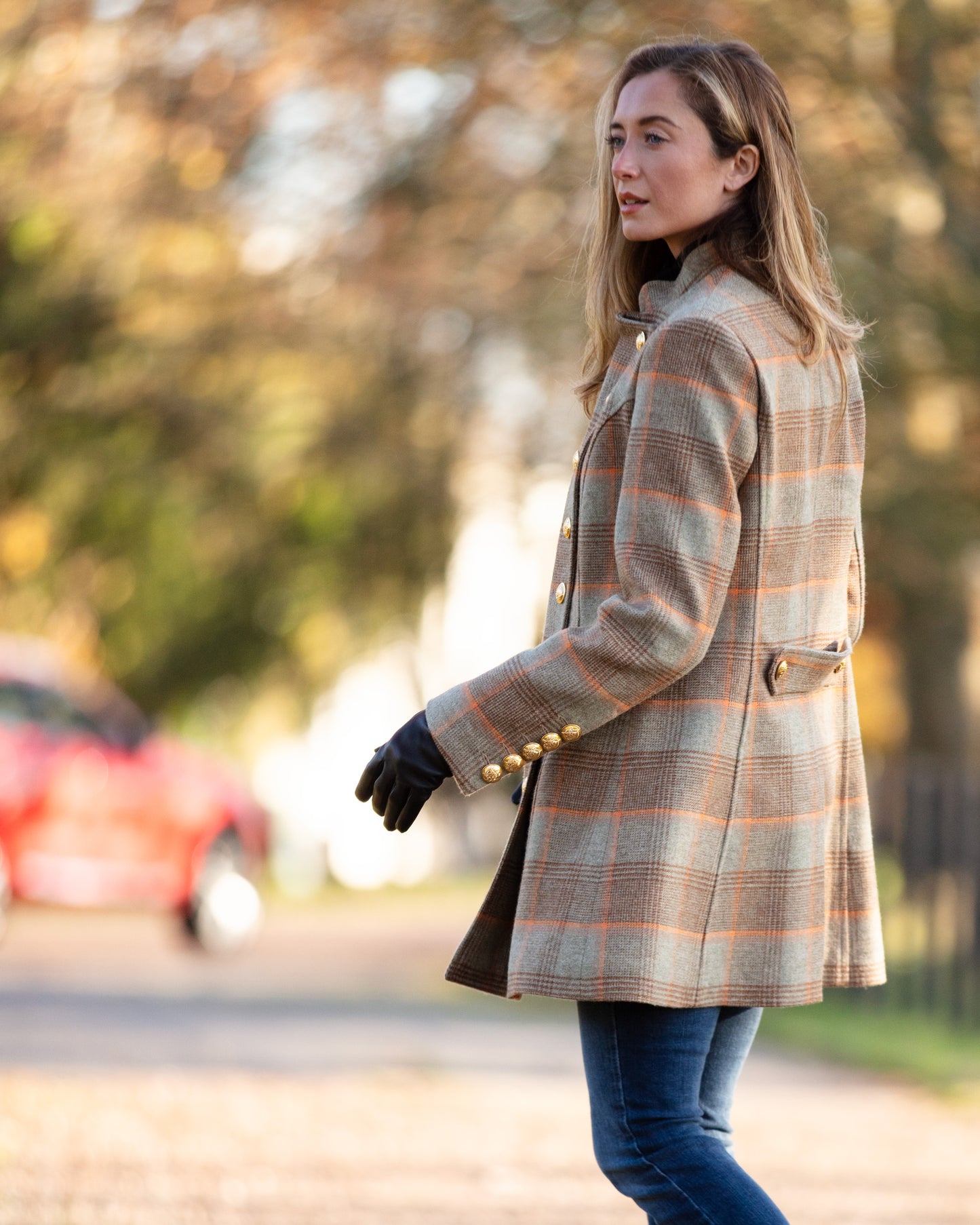 Olive and Orange Check Pirate