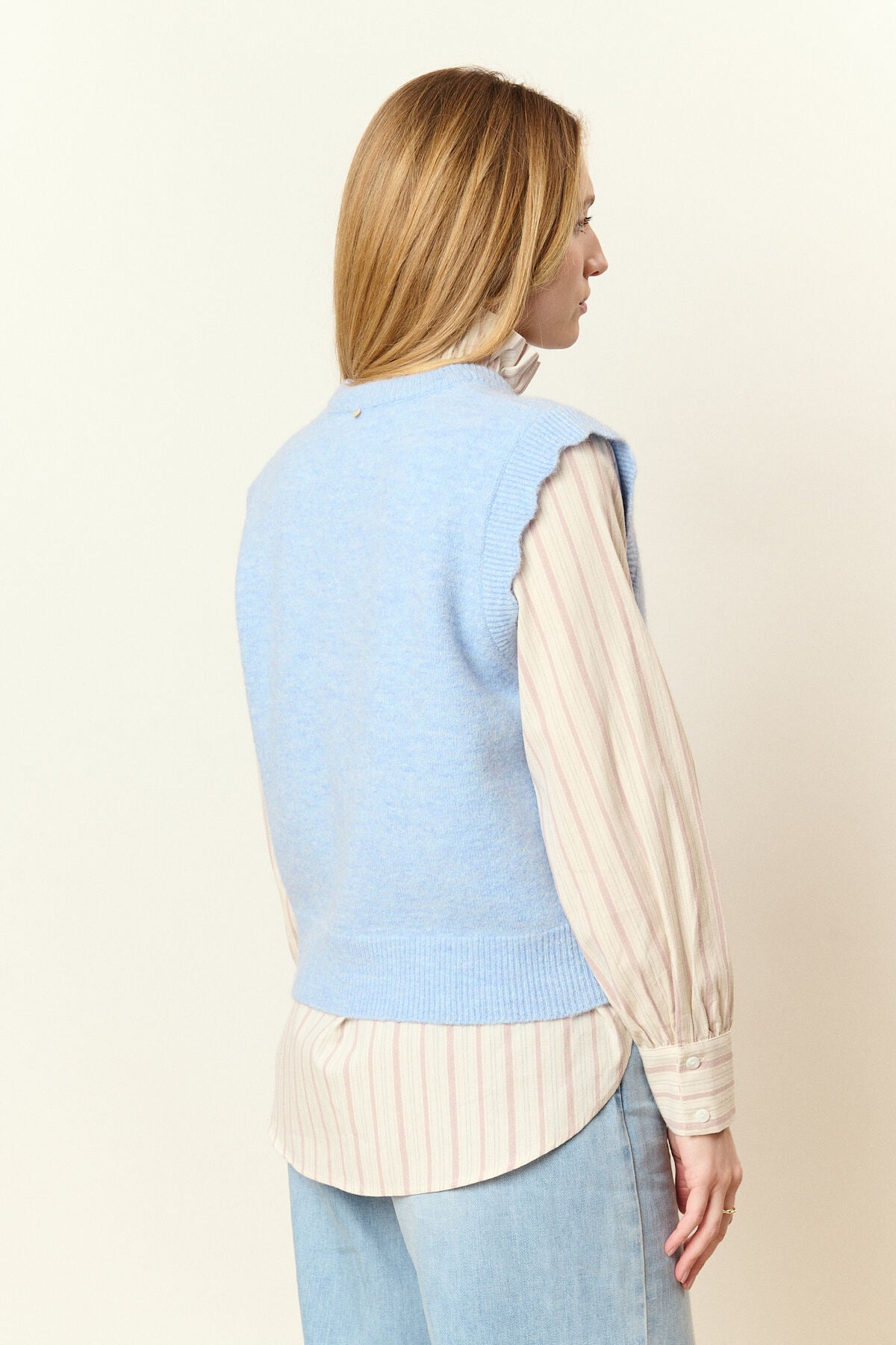 Baby Blue Scalloped Tank